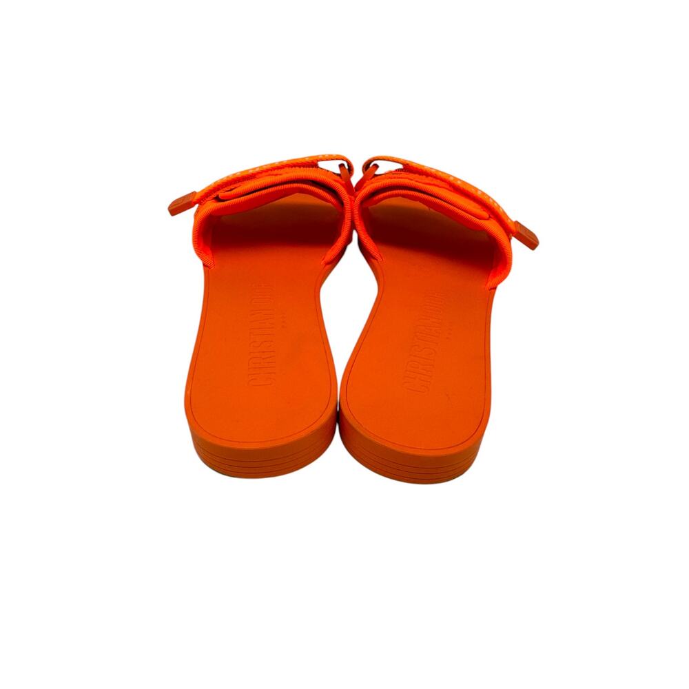 Christian Dior Fabric Diorevolution Slides Orange Fluo Technical Stretch Size 39 - Picture 5 of 6